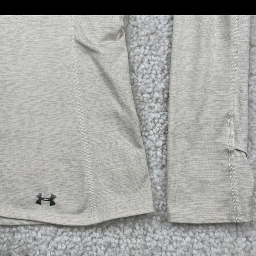 Under Armour Cold Gear Fitted 1/2 Zip Shirt Ivory Cream Womens  Size M - Picture 4 of 8